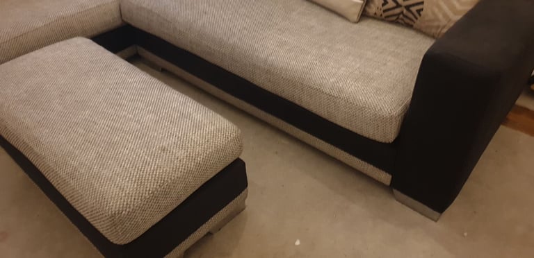 Corner sofa L shape with foot stool DFS dlevery available 