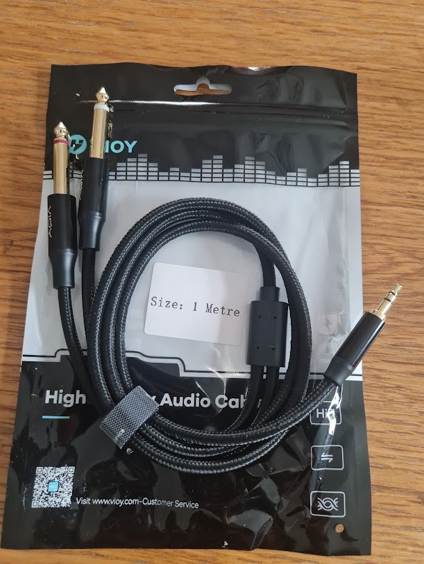 High quality audi cable 3.5mm to dual 6.35mm multimedia speakers wire