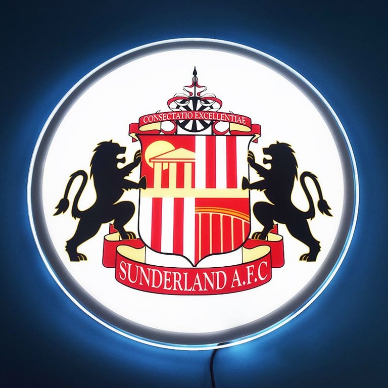 Sunderland Football Club Sign LED Light Up Panel | Football | Light Up Panel | Signage