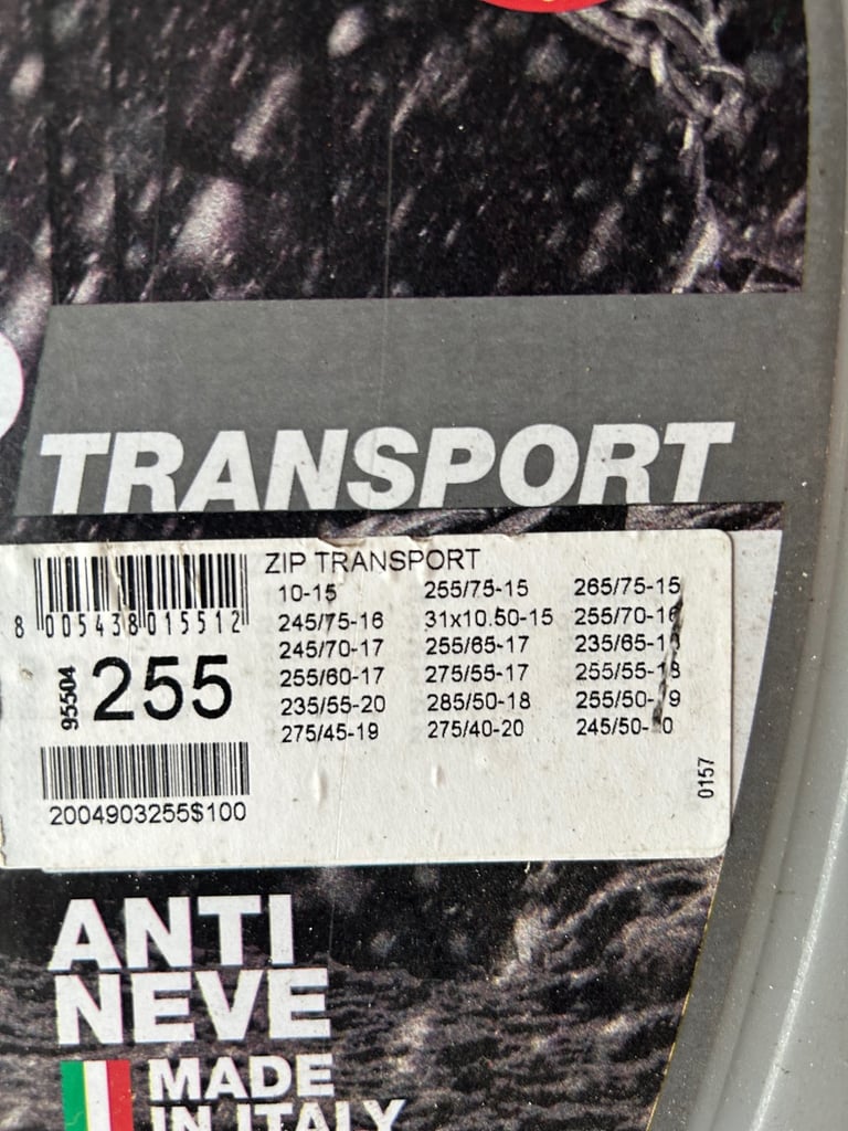 konig zip transport 255 snow chains
