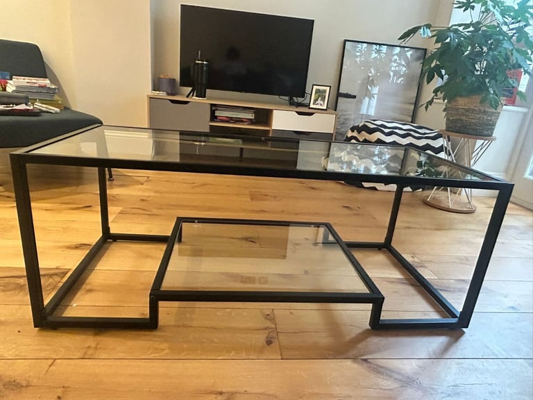 image for Glass and Metal Coffee Table