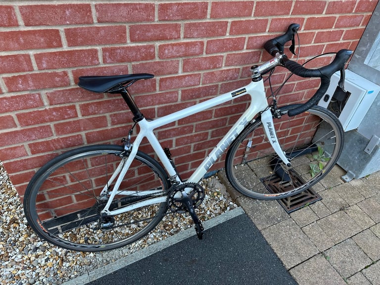 Planet X Carbon road bike, white, medium