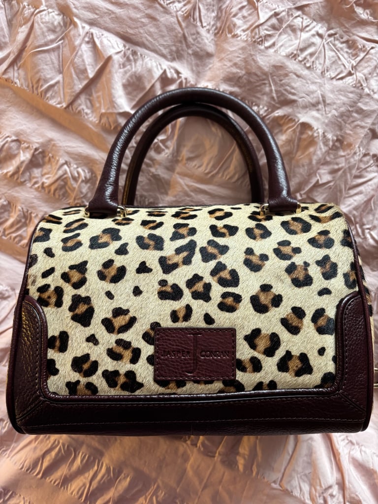image for Leopard Print Burgundy Handbag 👜 ‘as new condition’