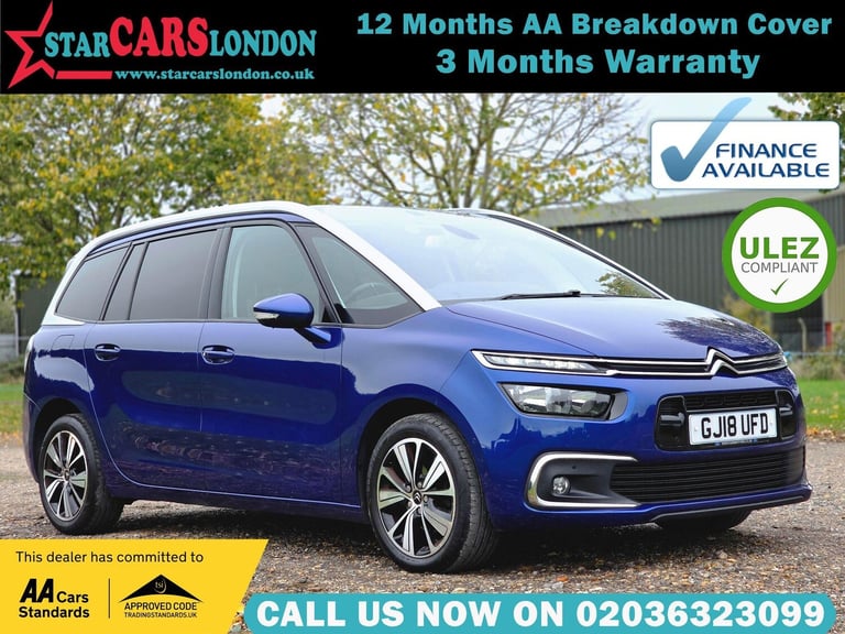 2018 Citroen C4 Grand Picasso 1.6 BlueHDi Flair EAT6 Euro 6 (s/s) 5dr MPV Diesel Automatic