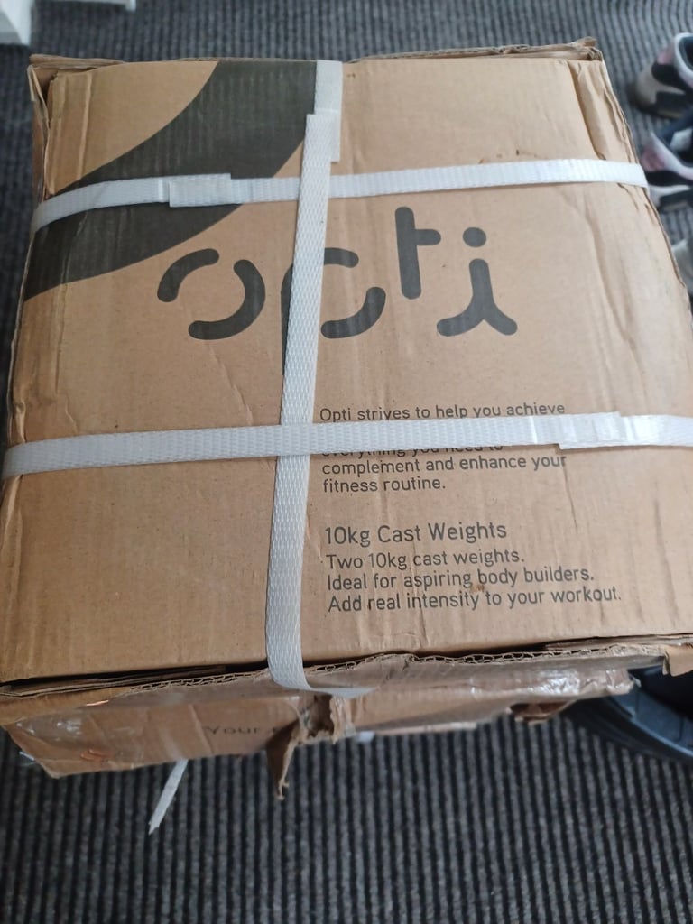 2 x 10KG CAST IRON WEIGHT PLATES - Brand New & Boxed up - 1 Inch Holes