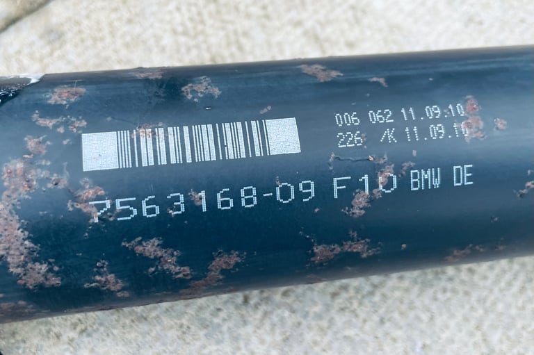 BMW 5 series F10 F11 propshaft manual part no. 7563168