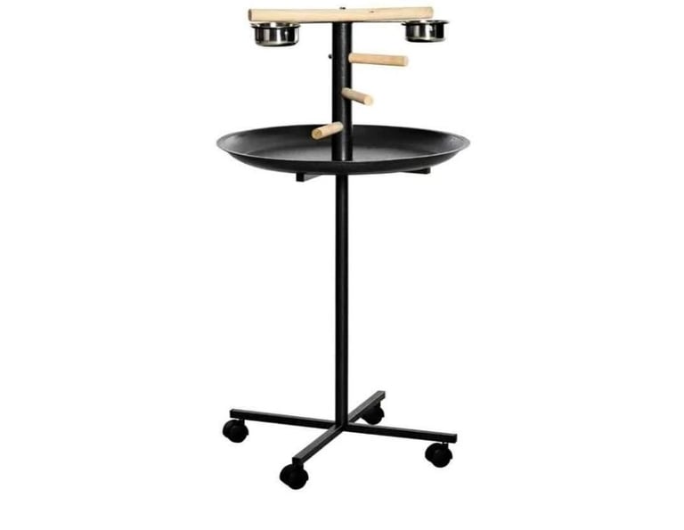 image for Bird pareot perch play stand table with bowls