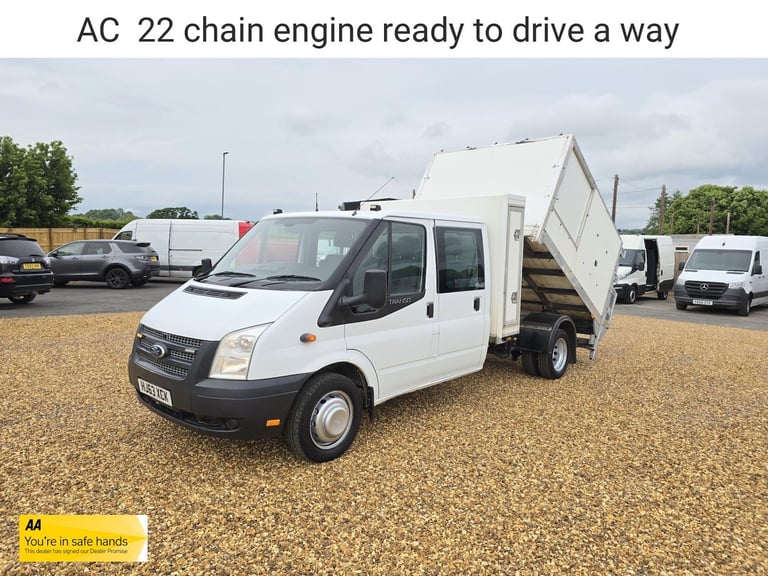 2013 Ford Transit 2.2 TDCi 350 1-Way Double Tipper Double Cab 4dr Diesel Manual RWD L3 Euro 5 Tip...