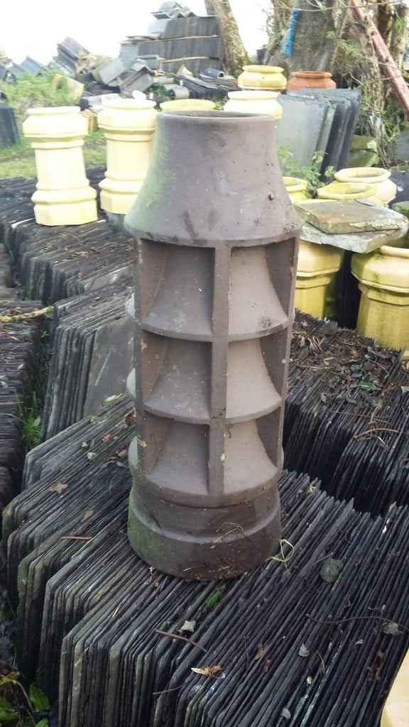 Derrylin bangor blue slates chimney pots roof ridge floor tiles reclai