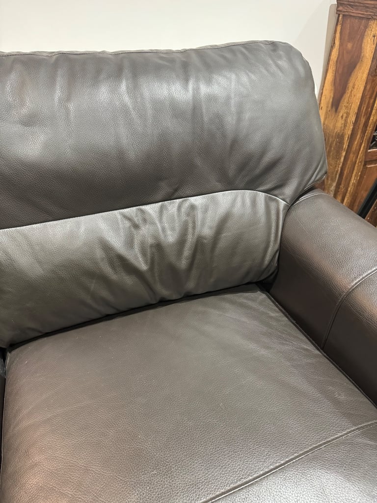 Black Faux Leather 2-seater sofa - great condition