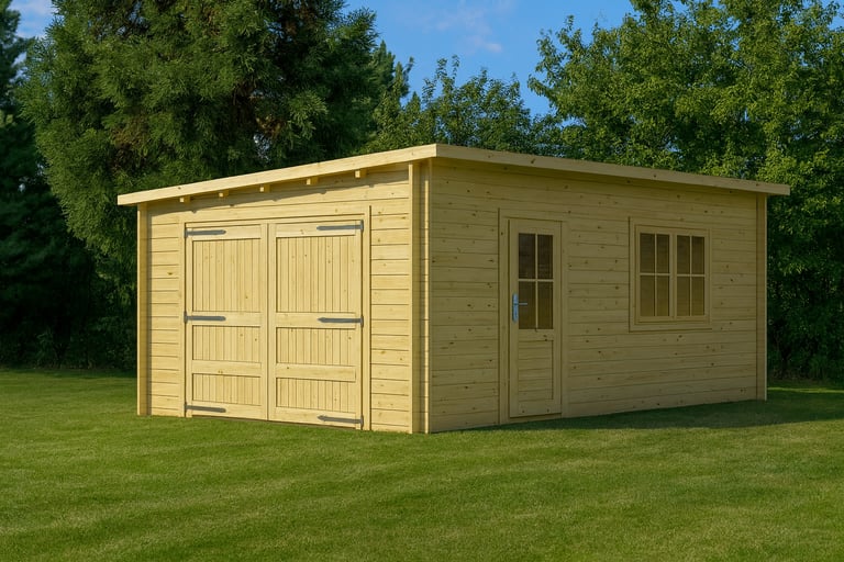 Garage WG 4m X 6m Pent. Shed, storage room, log cabin