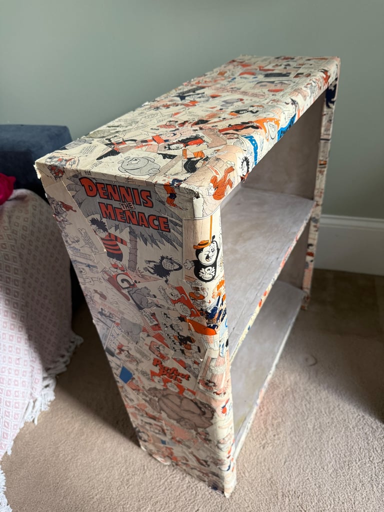 Beano handmade upcycled shelf unit 