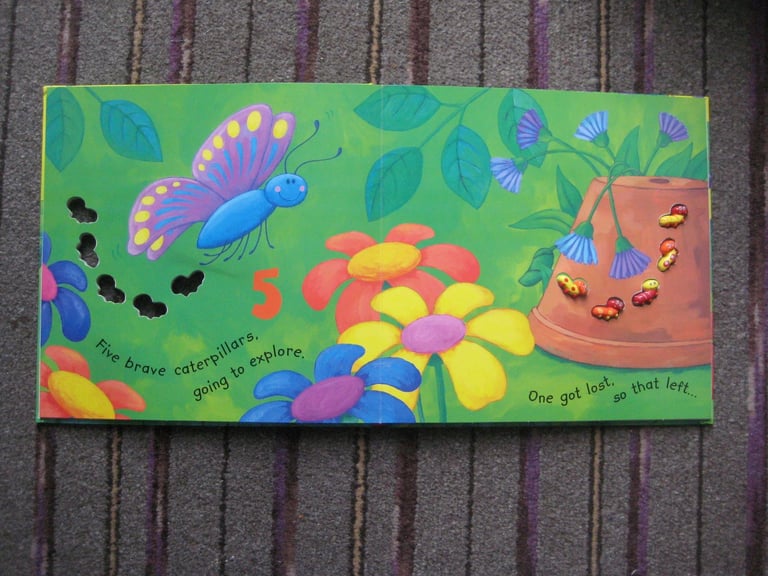As New Ten Wriggly Wiggly Caterpillars Colour Hardboard Book by Debbie Tarbett for Only £3.00