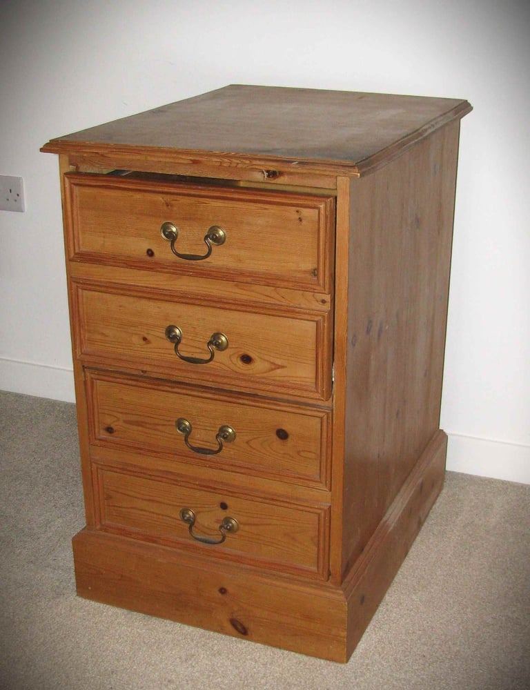 REPRODUCTION PINE FILING CABINET