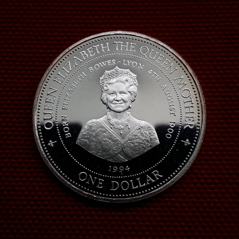10g SILVER Queen Mother 1994 Barbados coin