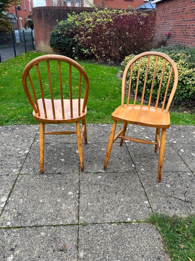Pair of Ercol Windsor dining chairs (delivery available)