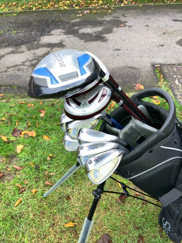 Ladies Golf Club Dunlop / Adams Golf Full Set With A New Slazenger Stand Bag 