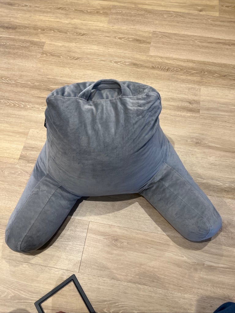 image for Milliard Childrens Reading Pillow Cushion for Bed/floor Back Rest with Arms grey