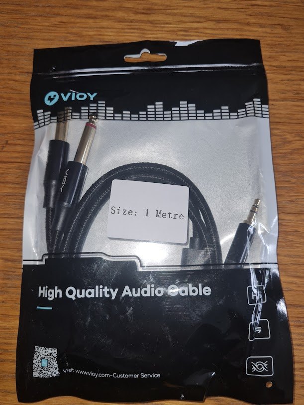 High quality audi cable 3.5mm to dual 6.35mm multimedia speakers wire