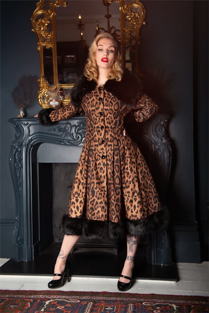 NEW 'COLLECTIF VINTAGE' LEOPARD PRINT FLARE COAT!
