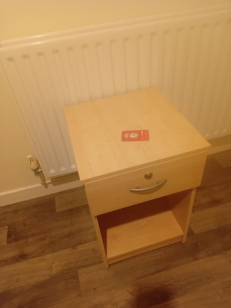 Wooden Bedside table with drawer 