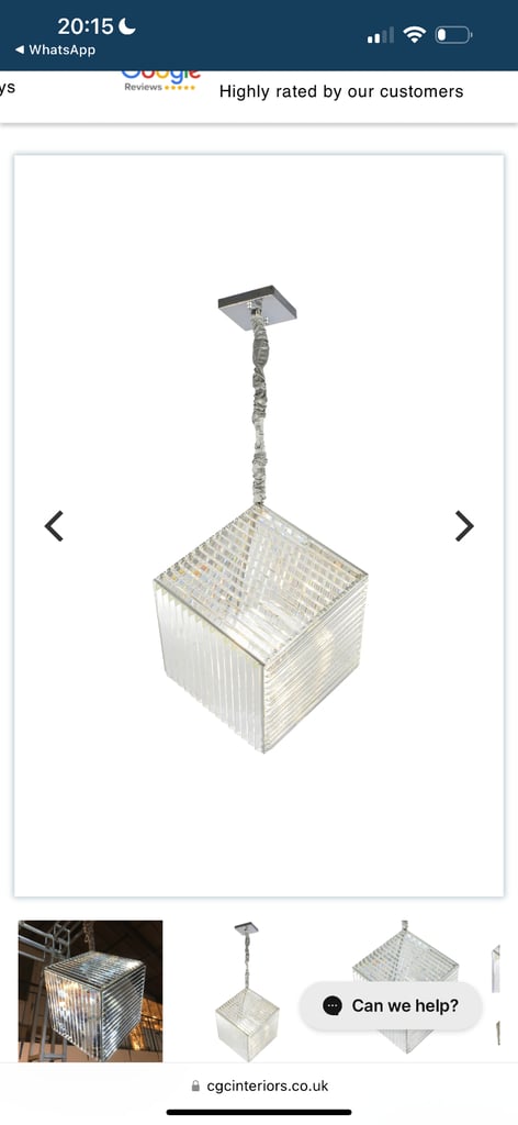 image for Crystal cube pendant light 