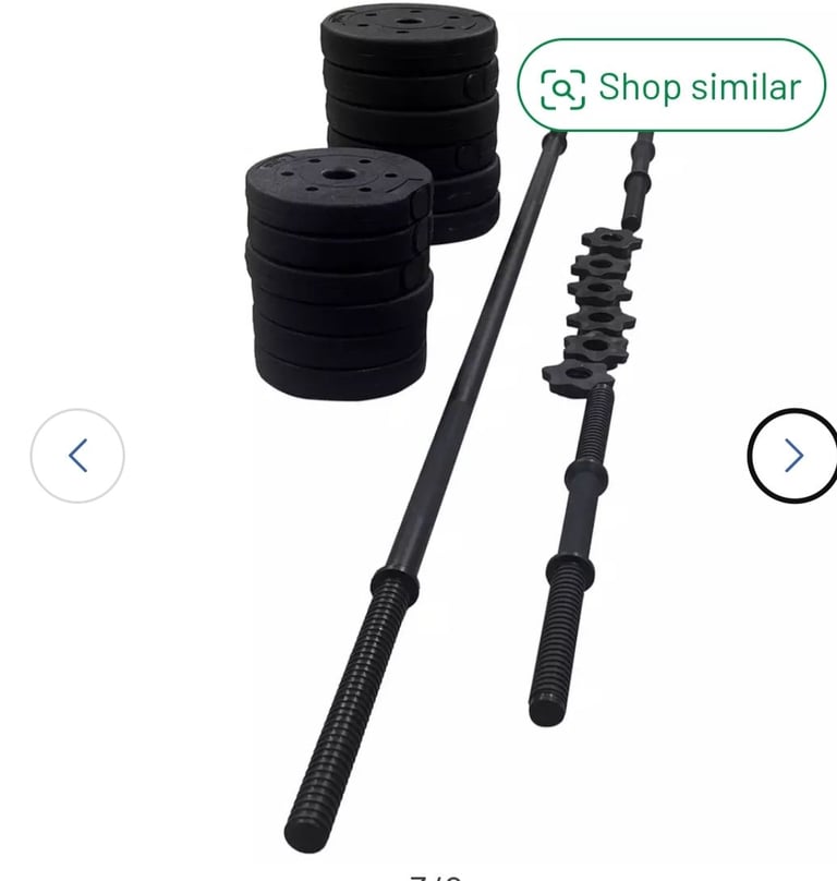 Vinyl dumbbell set as new