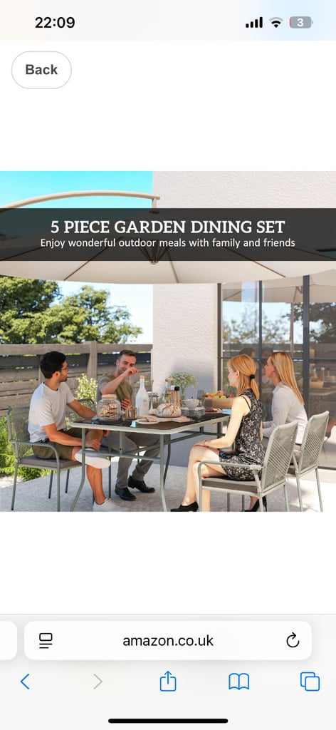 Brand new outdoor dining set