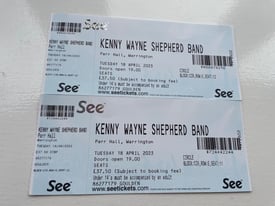 Kenny Wayne Shepherd Tickets x 2
