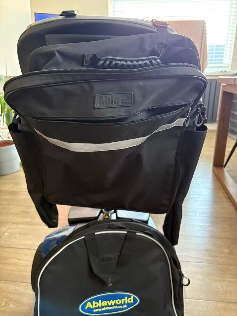 Blue/black mobility scooter