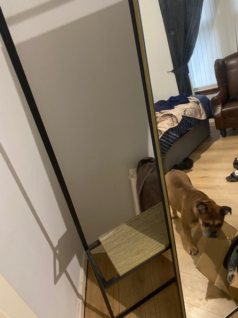 Fedirico full length mirror with a shelf 