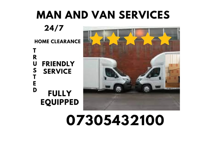 image for Man With Van Hire, House Move, Collections, Removals, Home Kitchen furniture, Storage 24h