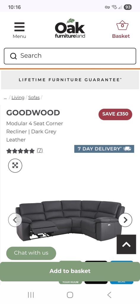 Leather Recliner Vorner Suite