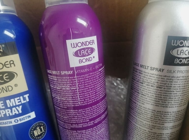Wig weave hair bonding spray bond bundle plus lashes extensions and nails 