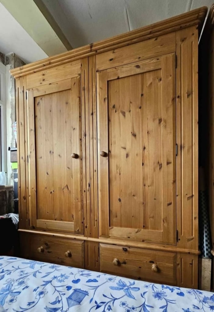 SOLID PINE WOOD Wardrobe - Quick Sale!