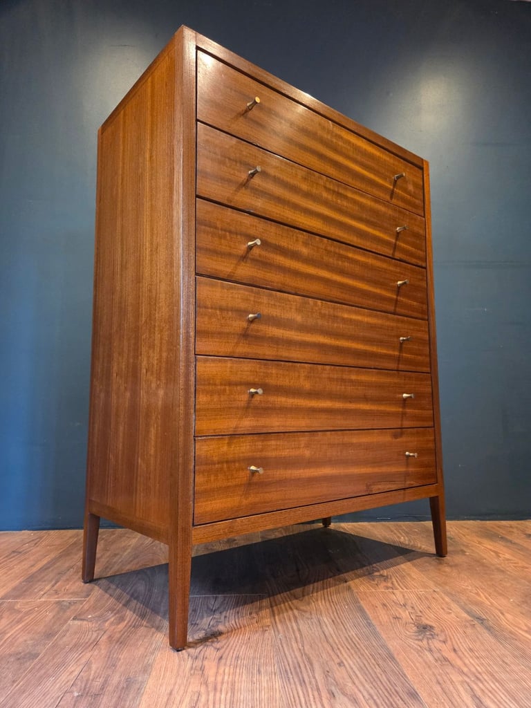 Vintage Retro Mid Century Teak Chest of Drawers by Loughborough Furniture 