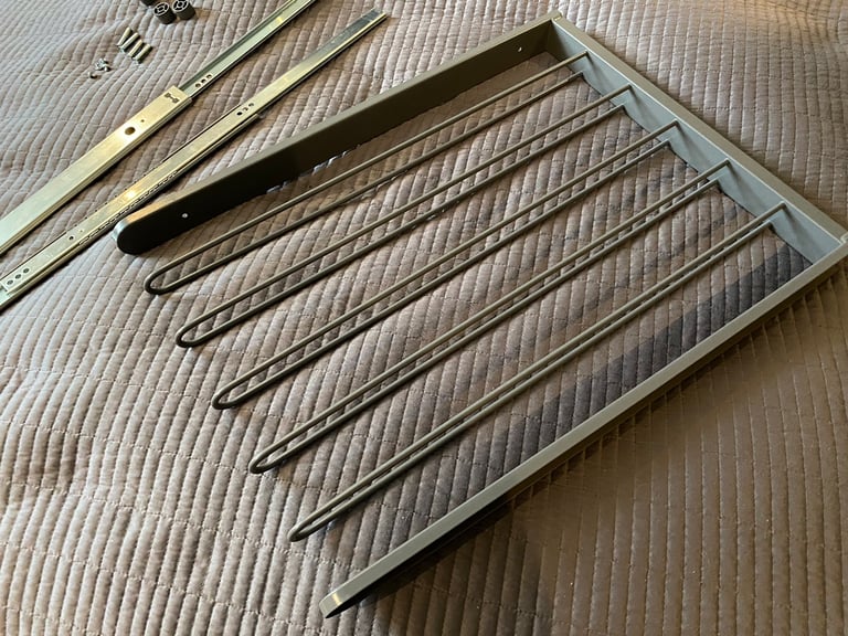 KOMPLEMENT Pull-out trouser hanger for PAX, grey, 50x58 cm
