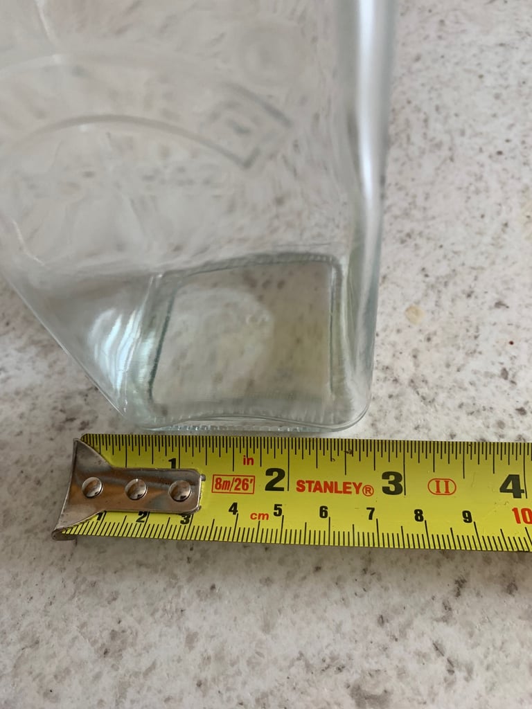 Tall slim Kilner glass storage bottle 27cm multi purpose, oil, bubble bath etc