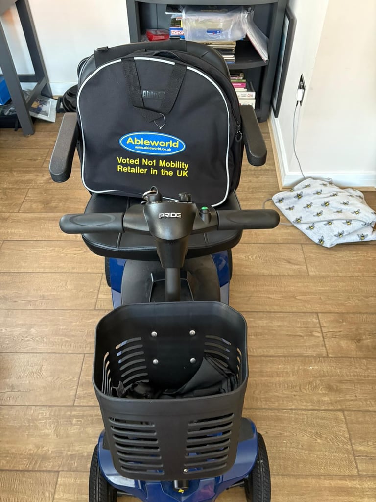 Blue/black mobility scooter