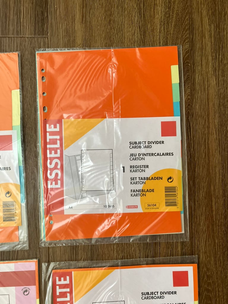Stationery: Esselte/Office Depo file/plain dividers. £10 the lot