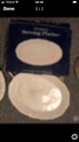 tableware white extra large plate £4- round serving plate £4