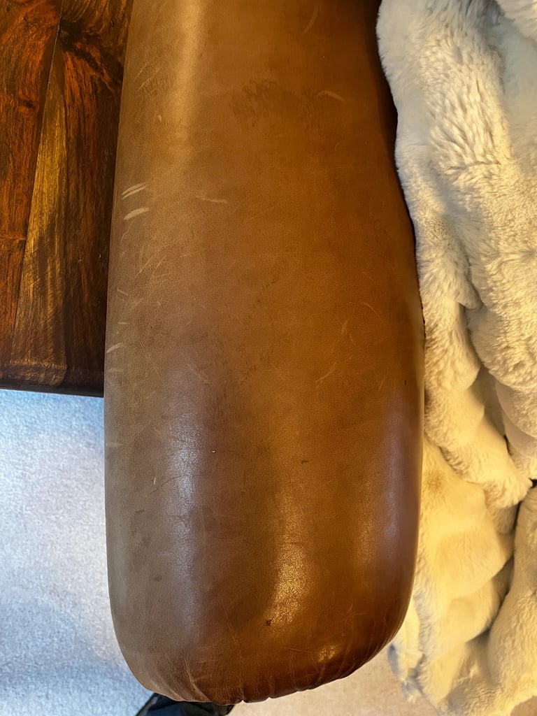 Tetrad Torino Half Leather & Half Fabric large sofa with all cushions included