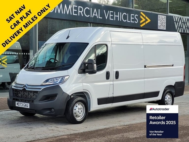 2023 Citroen Relay Blue HDi 35 Enterprise Edition 140ps L3 H2 with Sat Nav, Ply Lined, Car Pla Pa...