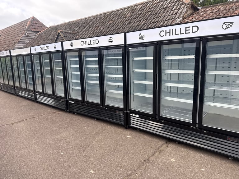 Commercial upright display fridge or freezer double triple single available new 