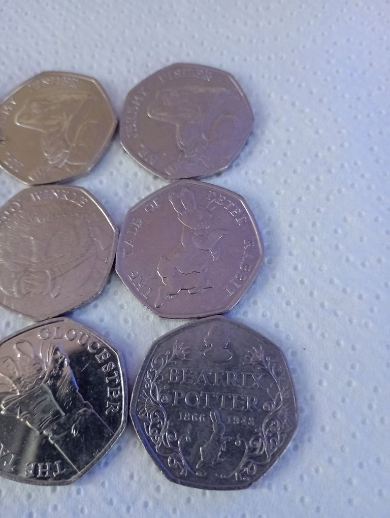 Beatrice potter 50ps x 9 