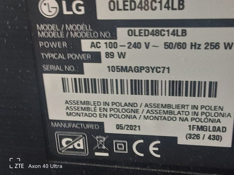  LG OLED48C14LB 
