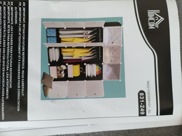 DIY Wardrobe Portable Interlocking Plastic Modular Closet Cabinet Cube Organiser