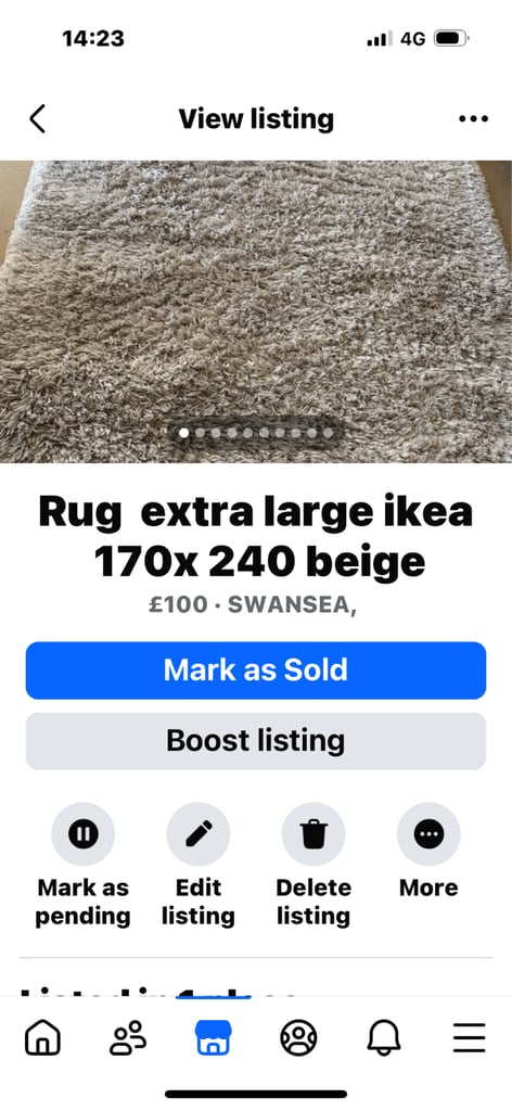 image for Rug Ikea extra large beige 