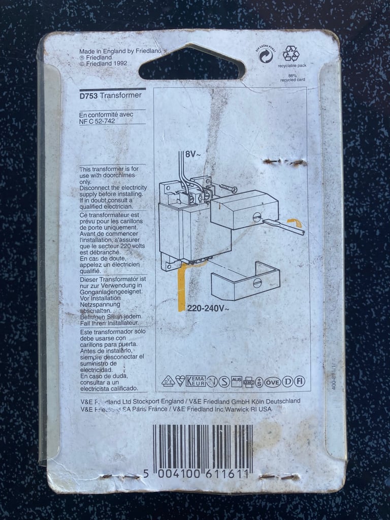 Friedland D753 transformer