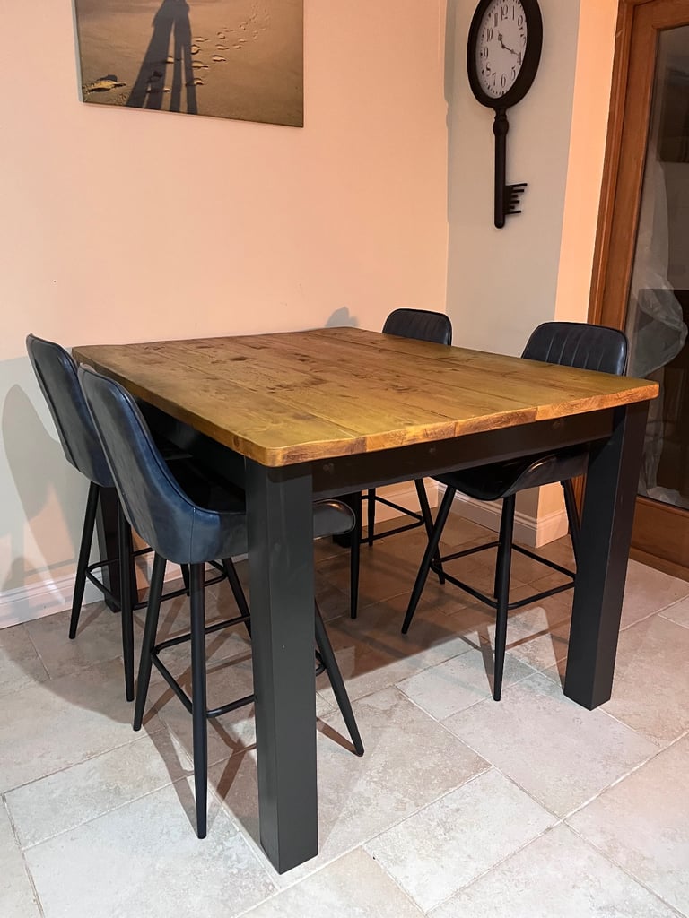 image for Beautiful reclaimed pine high dining table - bargin